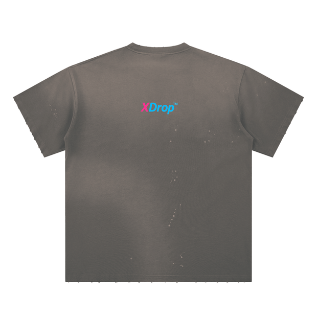 xdrop, menswear, painttee,,sunfade, frayedtee, streetwear,aussiedesign, cottontee, aussi,mens,artisticfit, relaxedfit, handc,dropfashion