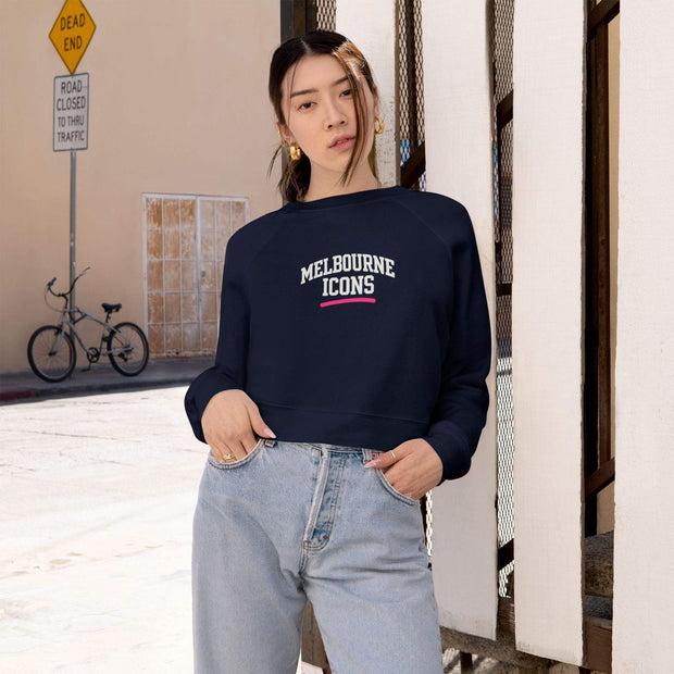 Melbourne Icons Cropped Fleece Pullover