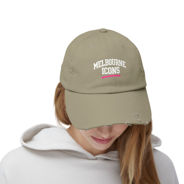 Melbourne Icons Distressed Cap - Vintage Streetwear