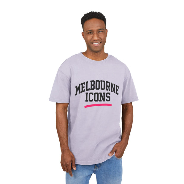 Melbourne Icons Oversize Tee - Acid Wash Style
