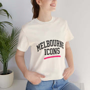 Unisex jersey short sleeve tee in premium cotton with Melbourne Icons print and retail fit