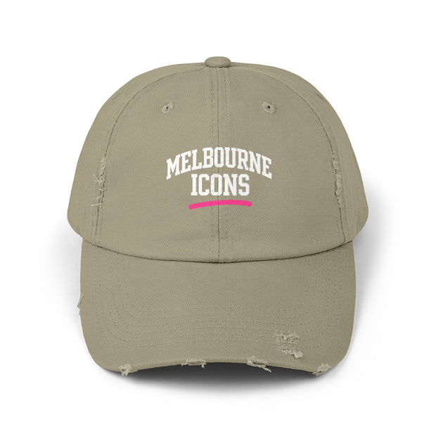 Melbourne Icons Distressed Cap - Vintage Streetwear