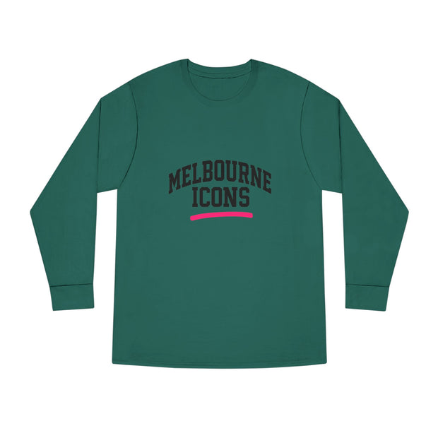 Melbourne Icons Longsleeve Tee - Crewneck Fit