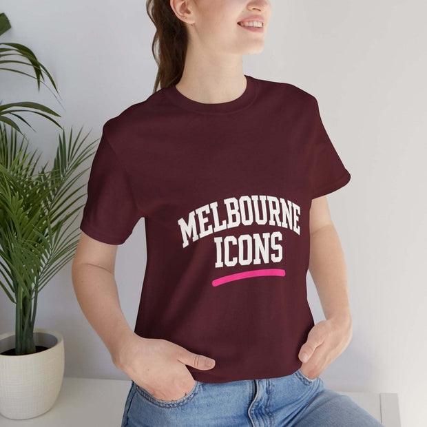 Unisex jersey short sleeve tee in premium cotton with Melbourne Icons print, streetwear fit and tear-away label