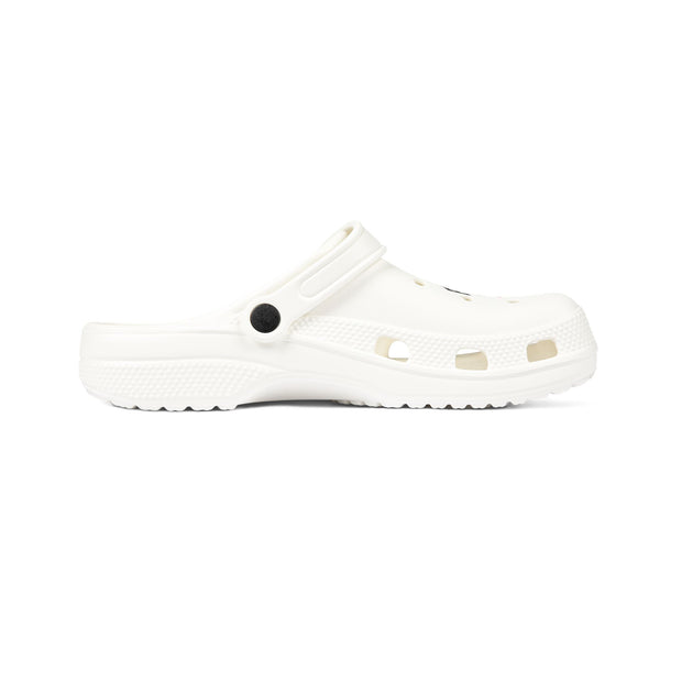 White EVA Foam Clogs with “Petty Icon” Graphic