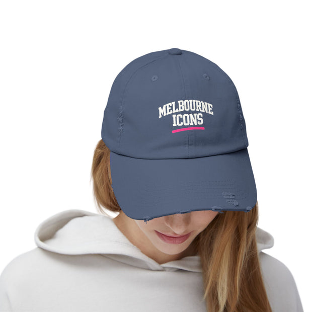 Melbourne Icons Distressed Cap - Vintage Streetwear