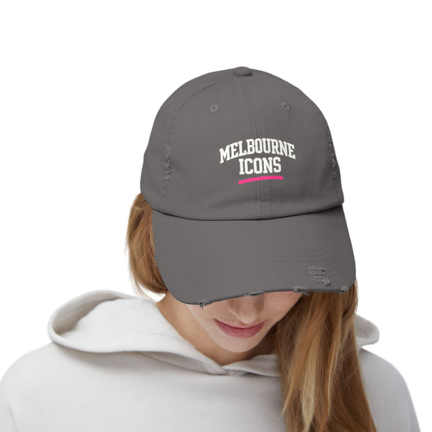 Melbourne Icons Distressed Cap - Vintage Streetwear