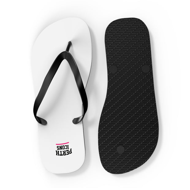 Pretty Icons White Flip Flops