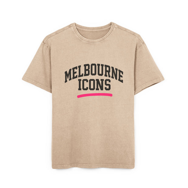 Melbourne Icons Oversize Tee - Acid Wash Style