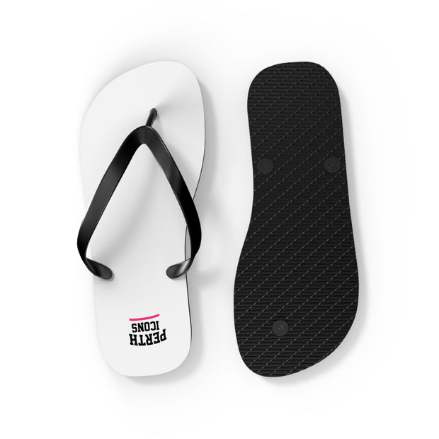 Pretty Icons White Flip Flops