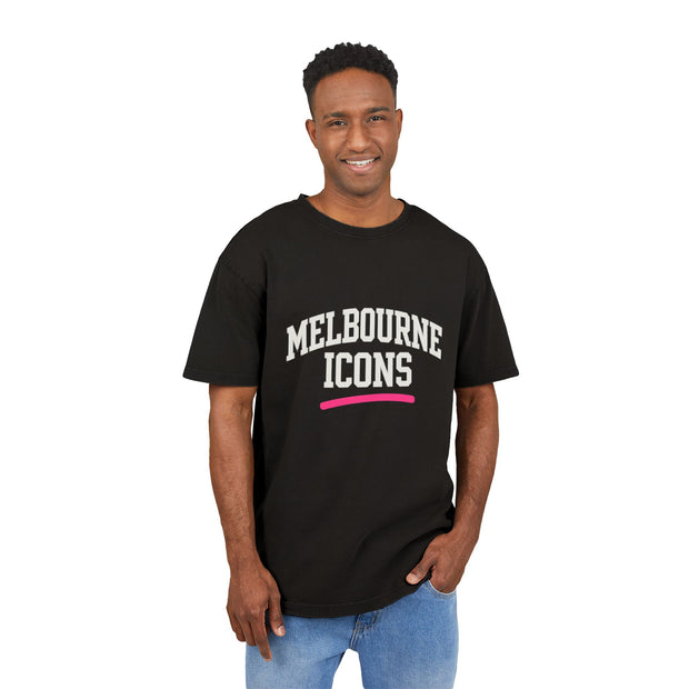 Melbourne Icons Oversize Tee - Acid Wash Style
