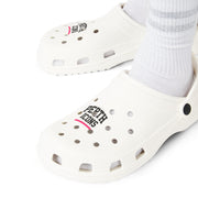 White EVA Foam Clogs with “Petty Icon” Graphic