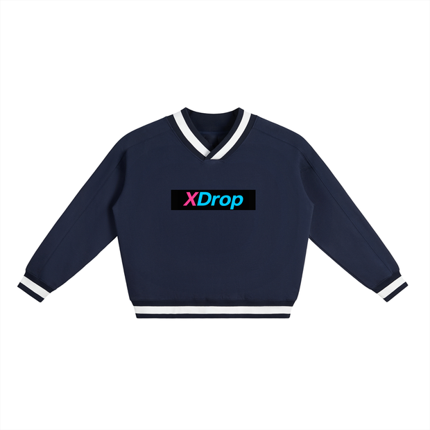 mens, menswear, womenswear,limitededition, corecollection,core collection, v-neck sweats,xdrop core, boxy fit sweater, ,cotton sweatshirt, cropped swe,preppy streetwear, minimalist ,men’s streetwear, women’s stre