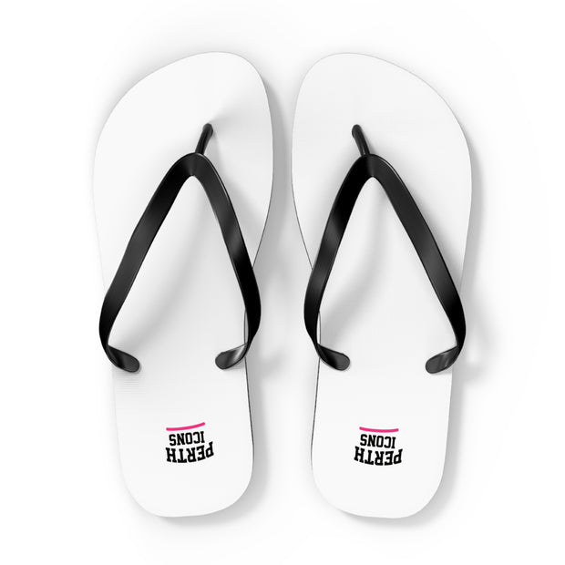Pretty Icons White Flip Flops