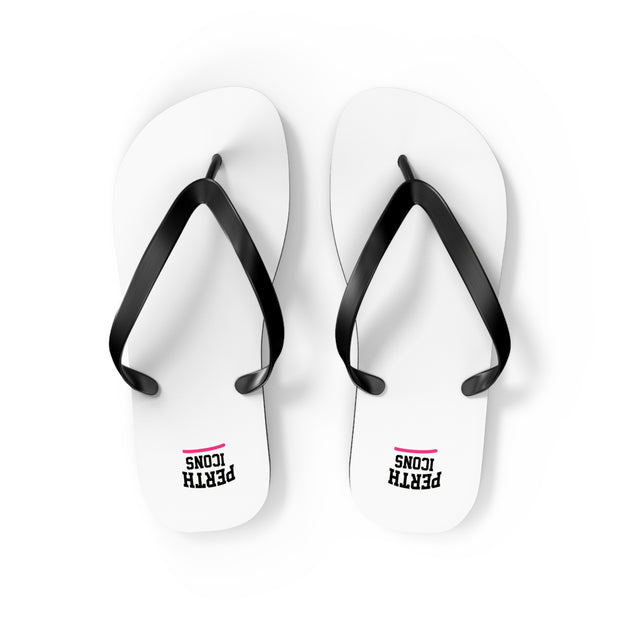 Pretty Icons White Flip Flops