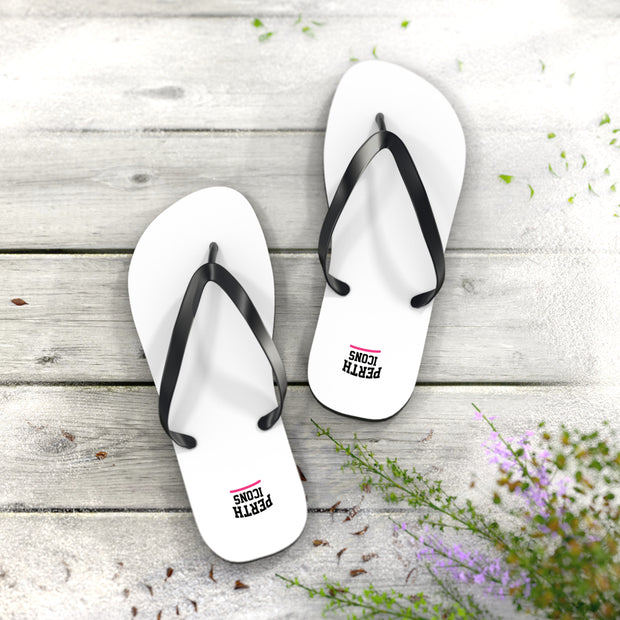 Pretty Icons White Flip Flops