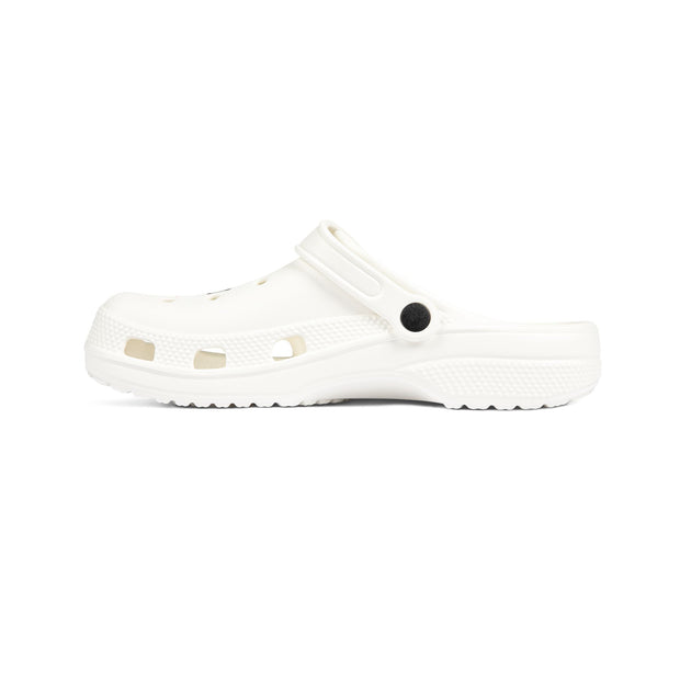White EVA Foam Clogs with “Petty Icon” Graphic