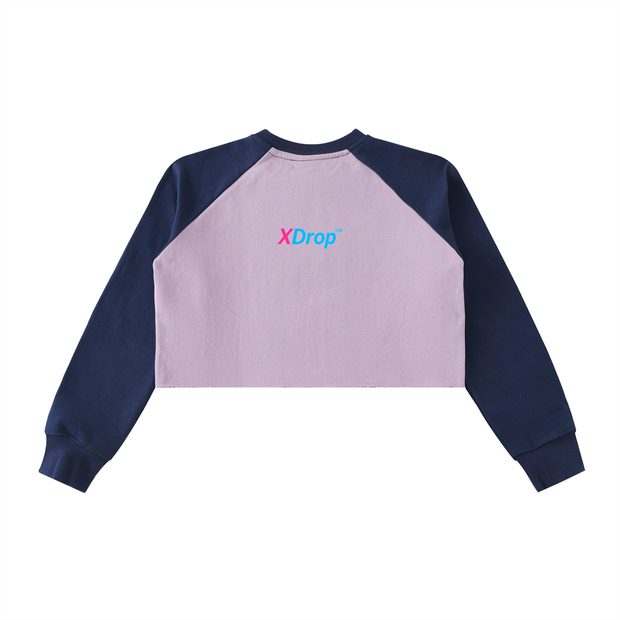 xdrop, womenswear, croppedcrew,colorblock, cottonblend, stree,aussiedesign, rawhem, sportyfi,aussiebrand, womensfashion,urbanstyle, dropfashion