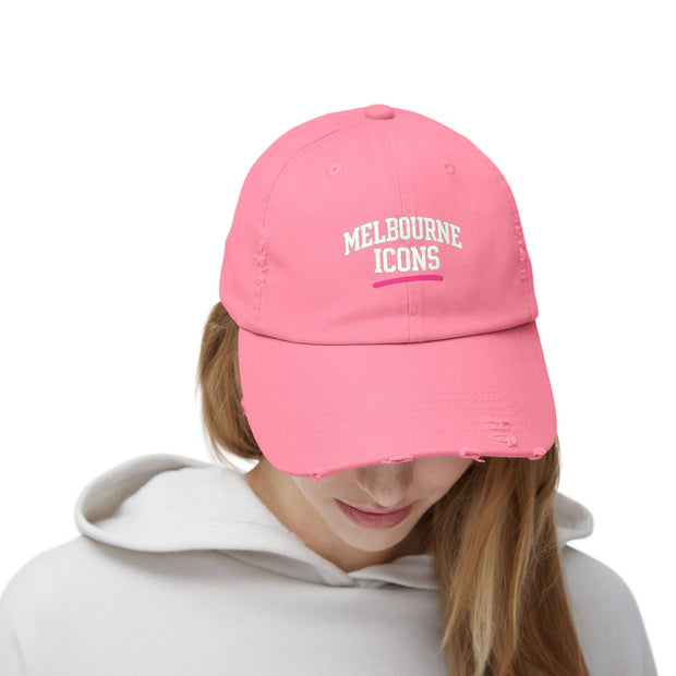 Melbourne Icons Distressed Cap - Vintage Streetwear