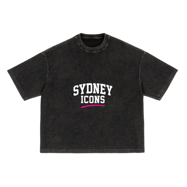 Textured Waffle Washed Boxy T-Shirt