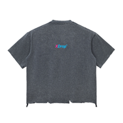 Snow Wash Raw-Hem Boxy T-shirt