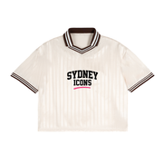 Contrast Stripes Polo Collar T-Shirt