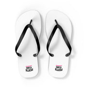 Pretty Icons White Flip Flops