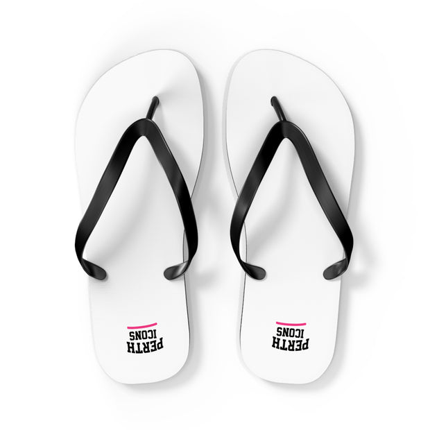 Pretty Icons White Flip Flops