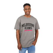 Melbourne Icons Oversize Tee - Acid Wash Style