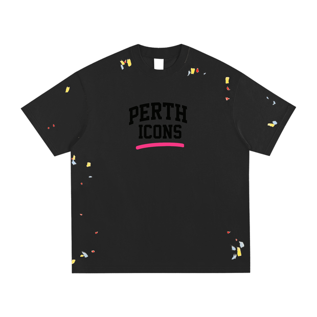 mens, womens, limitedEdition,xdrop, perthicons, drop020,paintsplatter, handpainted, st,unisexstyle, purecotton, perth,artistictee, australianbrand, ,streetfashion