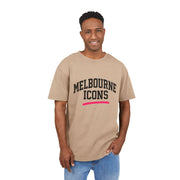 Melbourne Icons Oversize Tee - Acid Wash Style