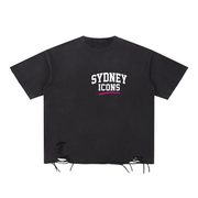 Snow Washed Raw-Hem T-Shirt