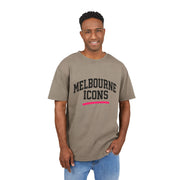 Melbourne Icons Oversize Tee - Acid Wash Style