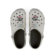 White EVA Foam Clogs with “Petty Icon” Graphic