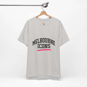 Unisex jersey short sleeve tee in premium cotton with Melbourne Icons print and retail fit
