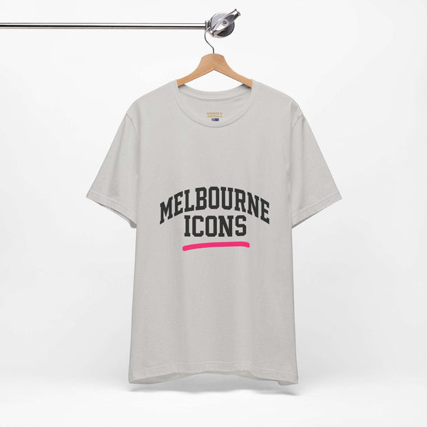 Unisex jersey short sleeve tee in premium cotton with Melbourne Icons print and retail fit