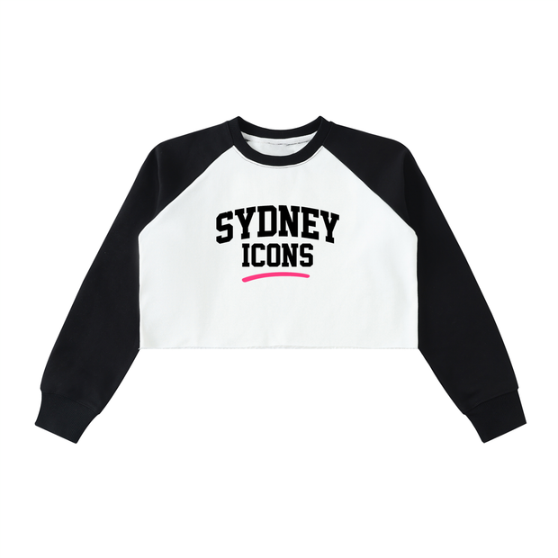 xdrop, womenswear, croppedcrew,colorblock, cottonblend, stree,aussiedesign, rawhem, sportyfi,aussiebrand, womensfashion,urbanstyle, dropfashion