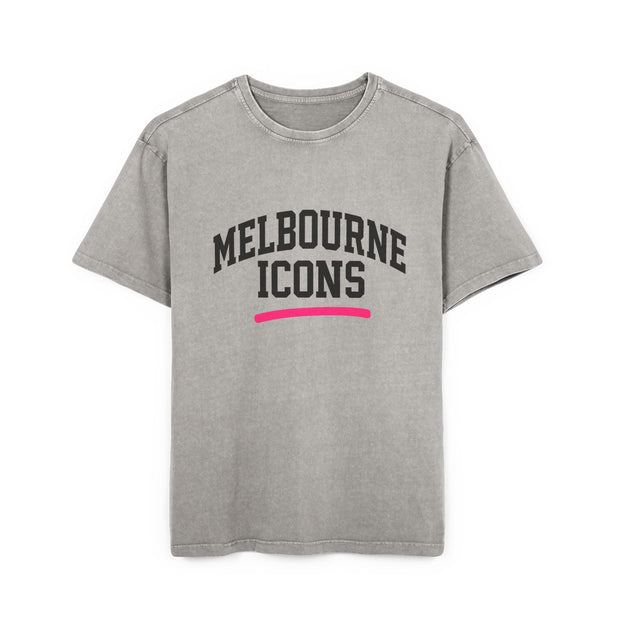 Melbourne Icons Oversize Tee - Acid Wash Style