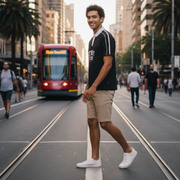 Contrast Collar Polo Tee