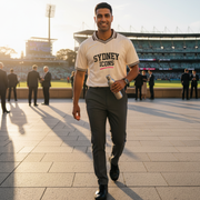 Contrast Stripes Polo Collar Tee