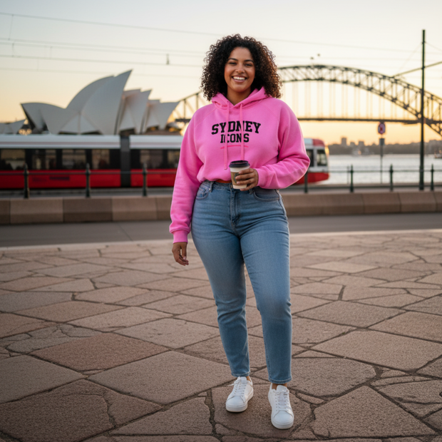 Snow Washed Cropped Hoodie