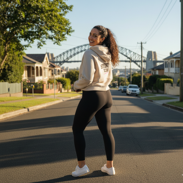 Cropped Zip-Through Hoodie