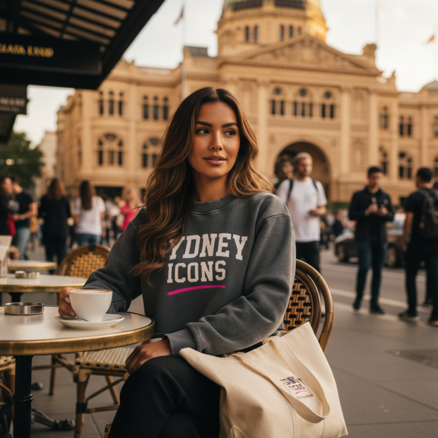 Snow Washed Raw Edge Cropped Sweatshirt