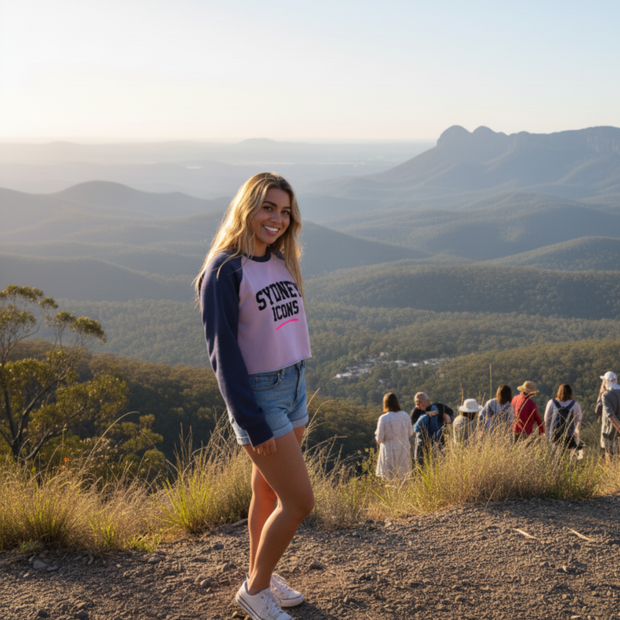 Raw-Hem Color-Block Raglan Crop Sweatshirt