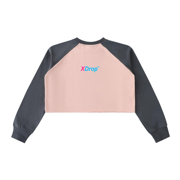 xdrop, womenswear, croppedcrew,colorblock, cottonblend, stree,aussiedesign, rawhem, sportyfi,aussiebrand, womensfashion,urbanstyle, dropfashion