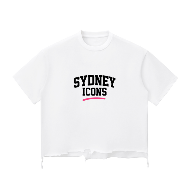 Snow Wash Raw-Hem Boxy T-shirt