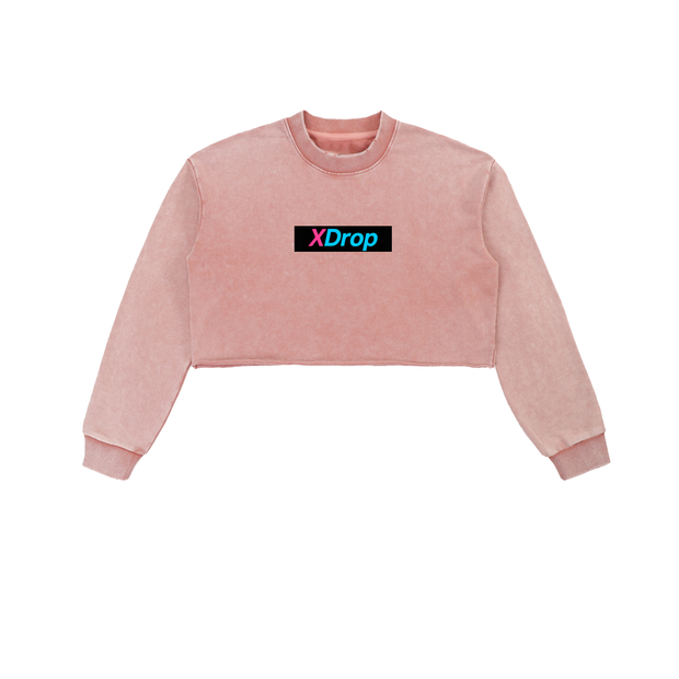 womens, womenswear,limitededition, ,core collection, cropped sweat,xdrop core, raw edge top, wash,streetwear, drop shoulder, vin,minimalist fashion, premium ba,everyday essential