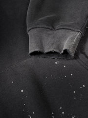 Men Drop019,men hoodie,,vintage hoodie, frayed fleece,,washed hoodie, loose fit,streetwear, cotton blend,,minimalist, xdrop,,australian brand, raw hem,everyday wear