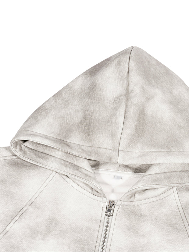 zip hoodie, dirty washed,fleece hoodie, vintage hoodie,,streetwear, washed finish,,Men Drop016,cotton blend,,loose fit, xdrop, minimalist,,australian brand, street style