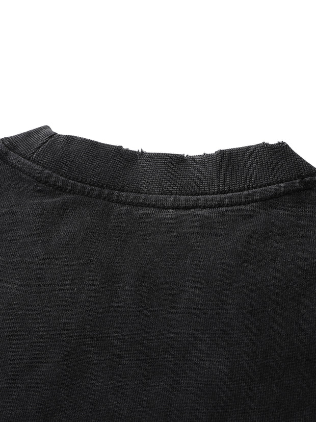 Heavyweight Vintage Washed Frayed T-Shirt